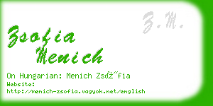 zsofia menich business card